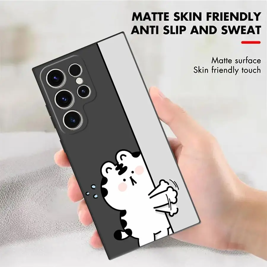 Funda suave negra divertida a juego para Samsung Galaxy S21 FE S20 S24 S25 Ultra S22 Plus S23Ultra S25 + S23 FE S24Ultra - imagen 4