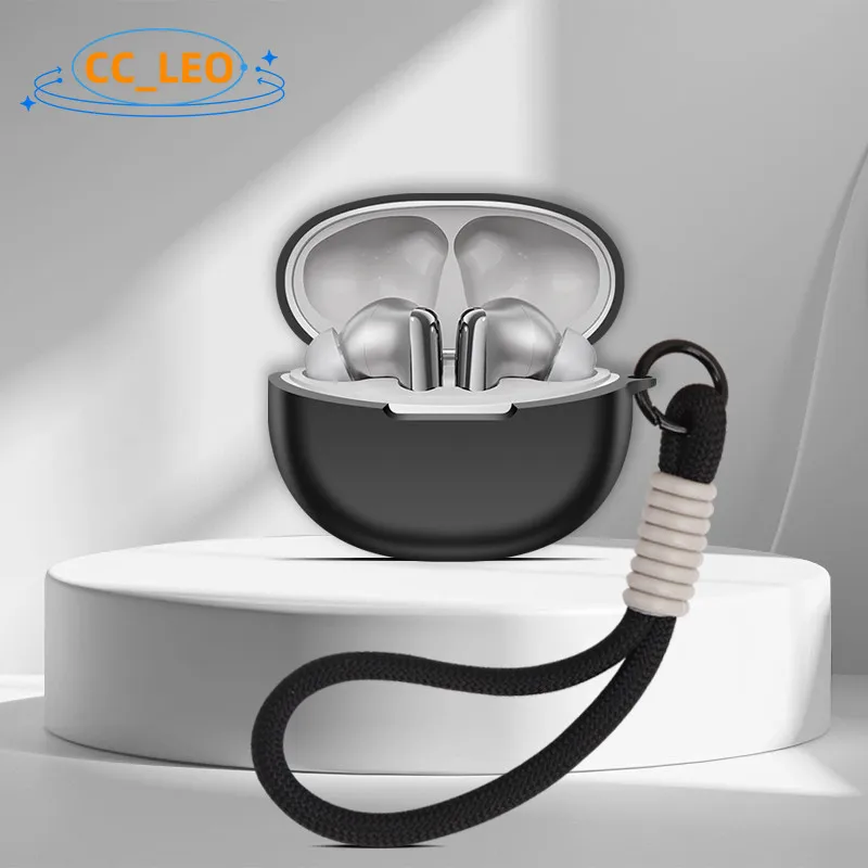 Funda para QCY MeloBuds N70 funda blanda de silicona lindo colgante con cordón QCY MeloBuds N70 funda protectora de carcasa a prueba de golpes - imagen 2