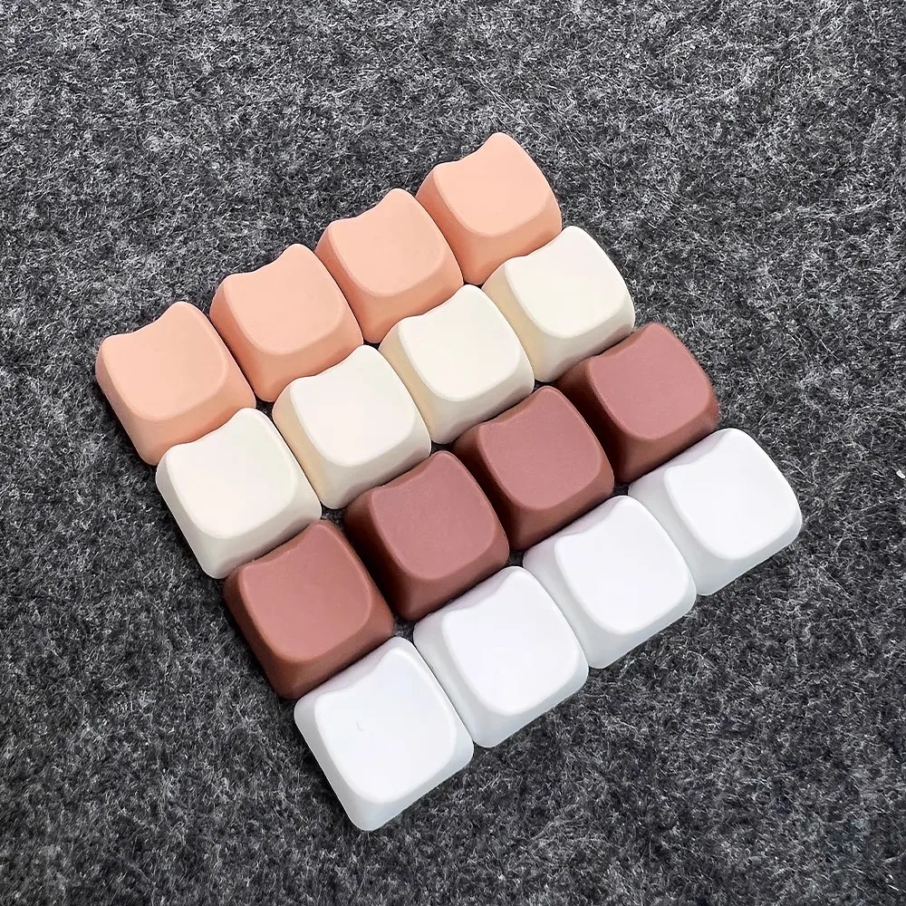 5 unids/pack lindo gato en forma de teclas PBT tinte subcama 1U teclas en blanco MAO perfil DIY Keycap para teclado MX Switch varios colores - imagen 3