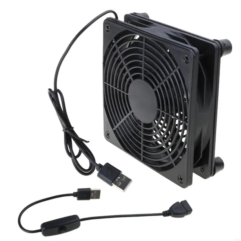 Ventilador enfriamiento USB 120 mm P9FA Compact DC5V 120 mm para caja televisión DVR del receptor del módem del - imagen 5