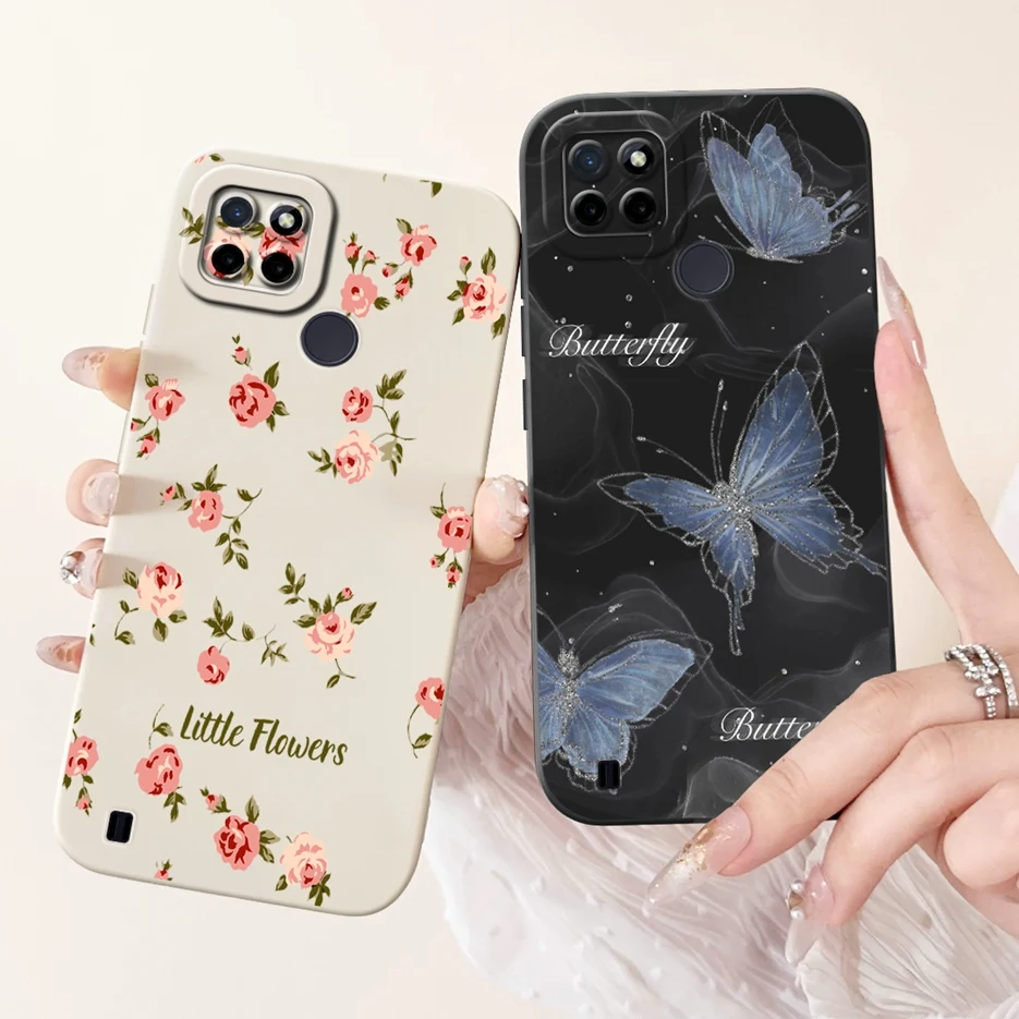 Para Realme C21Y C25Y funda de lujo pintada con caramelo funda de teléfono a prueba de golpes para Realme C21 C 21 Y RealmeC21Y RealmeC25Y bolsas suaves - imagen 5