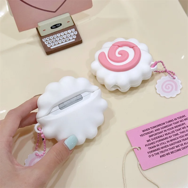 Para funda Airpods, bonita funda 3D japonesa con forma de pastel de pescado y comida para Airpods Pro 2, funda suave de silicona para auriculares para funda Airpods 3 - imagen 4