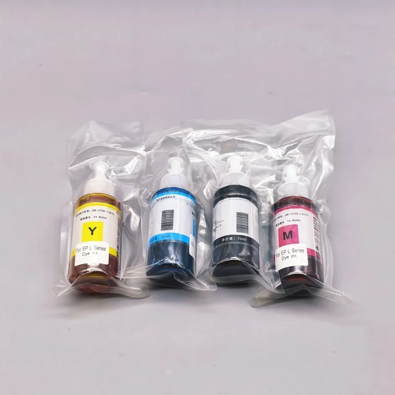 Kit de recarga de botellas de 70ml apto para impresora de inyección de tinta Epson EcoTank L3150 L3110 L3100 L3210 L3250 L1110 5190 - imagen 2