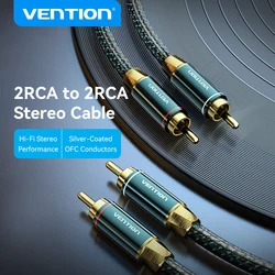 Vention Cable Audio RCA Hi-Fi Escudo Multicapa Trenzado Algodón
