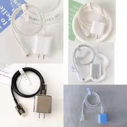 Étui de chargeur Transparent mignon pour IPhone 11 12 13 14 15 18W/20W, housse de Protection de Charge, manchon de chargeur, accessoires