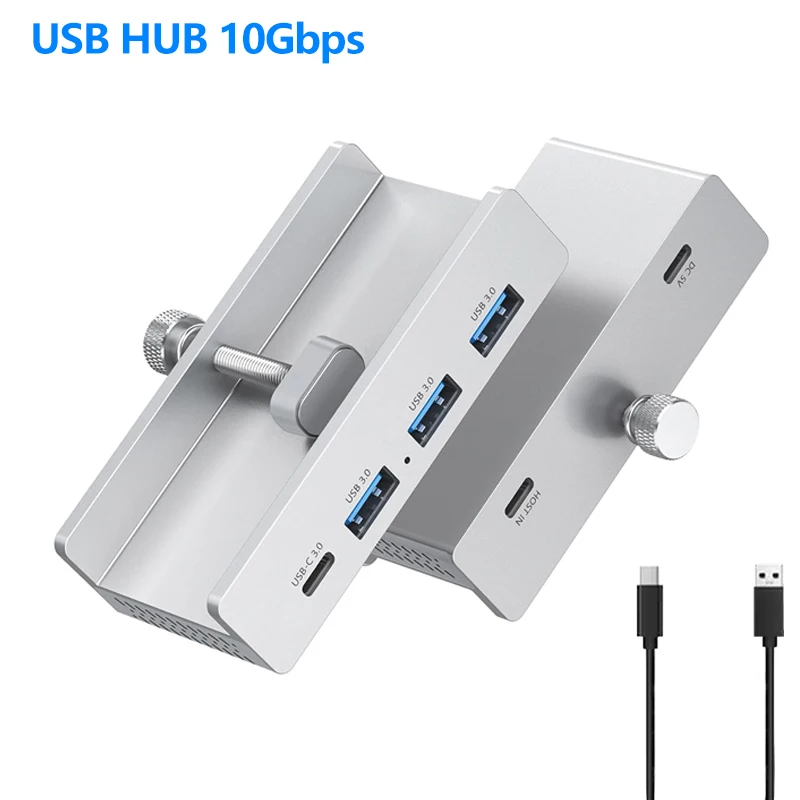 10Gbps USB3.2 Gen2 HUB USB3.0/2,0 adaptador divisor Universal externo Multi Clip Dock para iMac Macbook Dell Lenovo Desktop