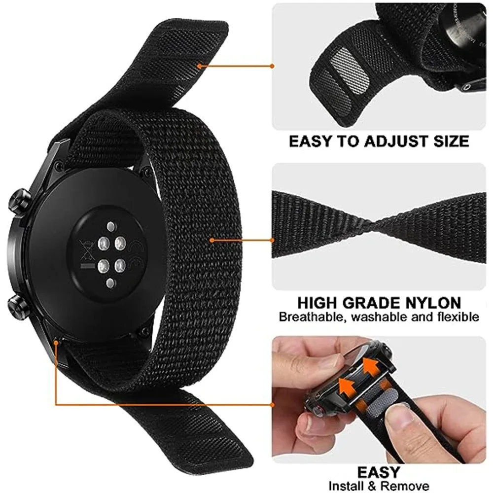 Correa de nailon QuickFit de 22mm y 26mm para Garmin Tactix 8 7 AMOLED Delta Bravo Enduro 3 Epix Gen 2 Fenix 8x 7x 6 PRO bandas trenzadas - imagen 5