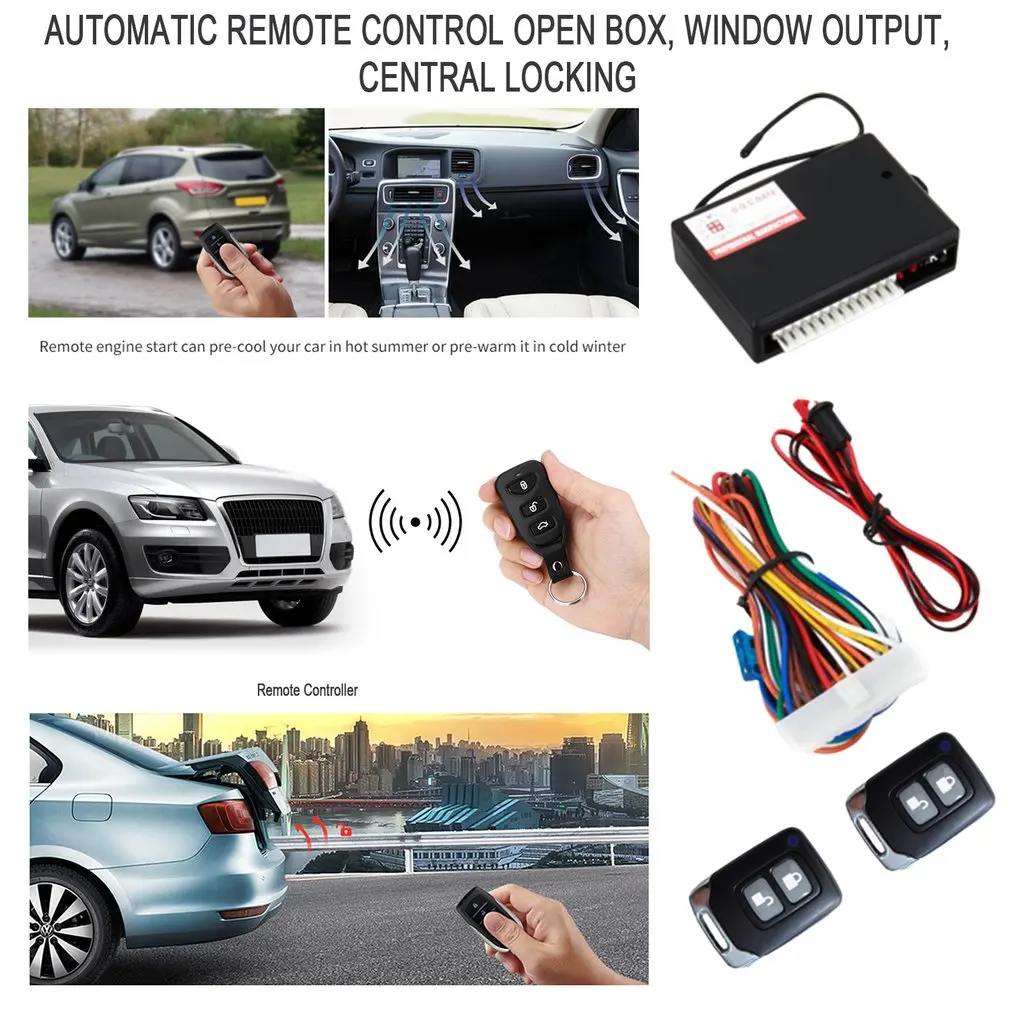 Cerradura de puerta Central remota para coche, sistema sin llave, Control remoto, sistemas de alarma de coche de 12V, bloqueo Central con Kit Central remoto automático