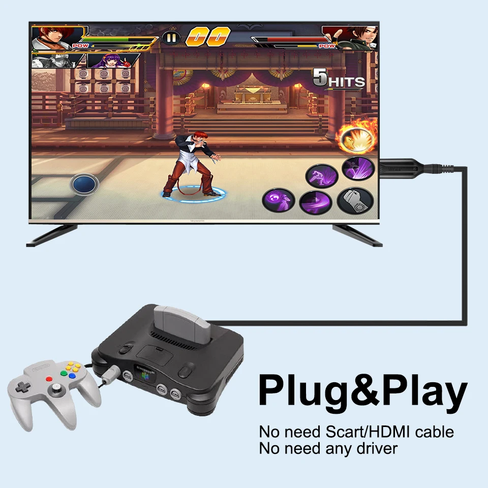 Convertidor de Cable Compatible con Scart a hdmi, adaptador profesional de Audio y vídeo para TV HD, DVD, accesorios de juego - imagen 3