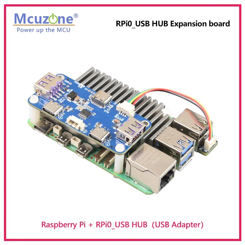 RPi0_USB HUB, placa de expansión Raspberry Pi zero_USB HUB, plug and play sin controlador - imagen 5