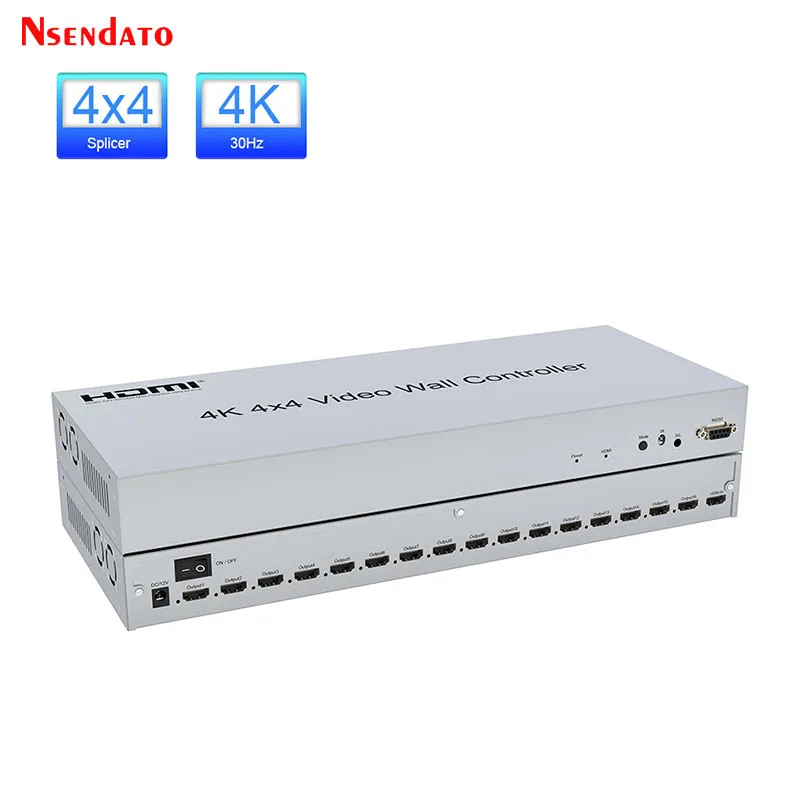 Controlador de pared de Video 4x4 4k HDMI, procesador de pared de Video, costura 1x16 1x3 2x2 3x2 3x3 3x4 3x5 5x1, procesador de pantalla múltiple empalmador - imagen 2