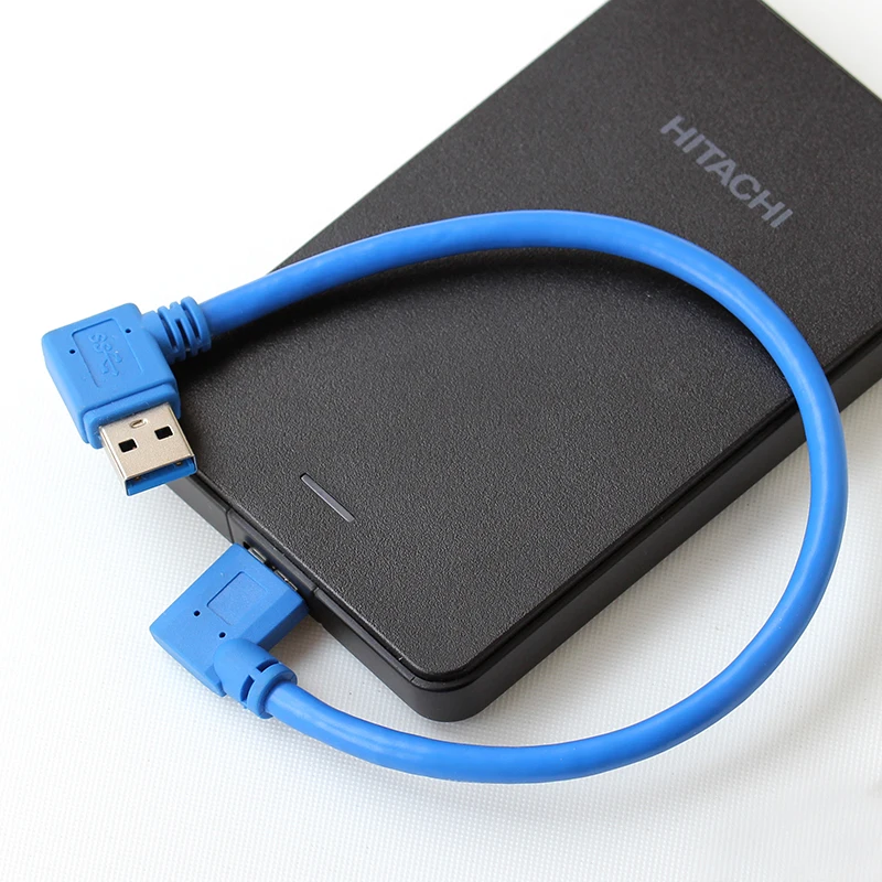 Cable corto de carga de sincronización de datos para disco duro móvil, Micro B, USB 3,0, ángulo de 90 grados, 30cm - imagen 3