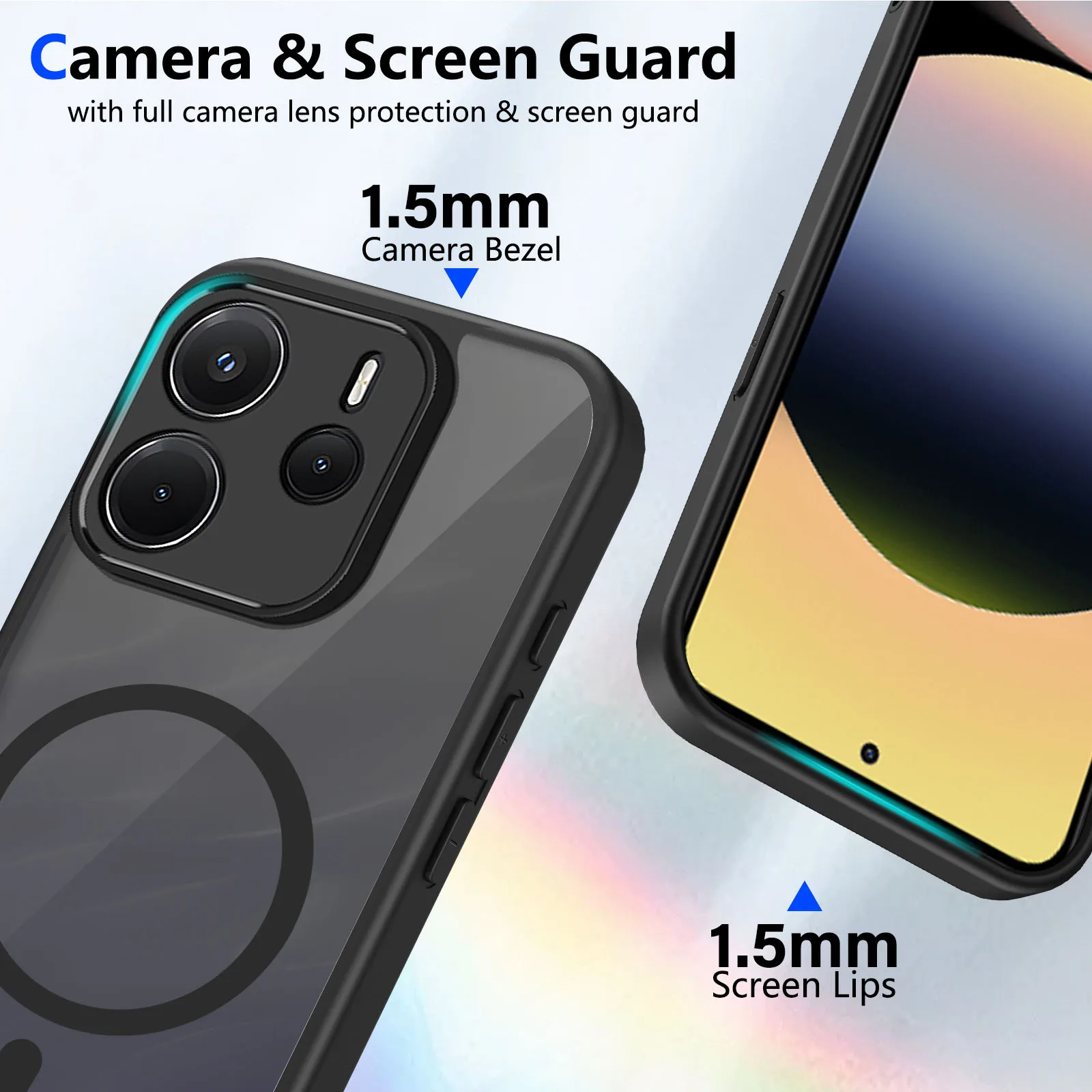 Funda rígida magnética de lujo para Xiaomi Redmi Note 13 14 Pro Plus 5G, funda de teléfono mate para Magsafe, funda de carga inalámbrica HM Note 14S - imagen 4