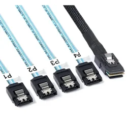 Cable Mini SAS SFF-8087 a SATA Hembra para Servidores