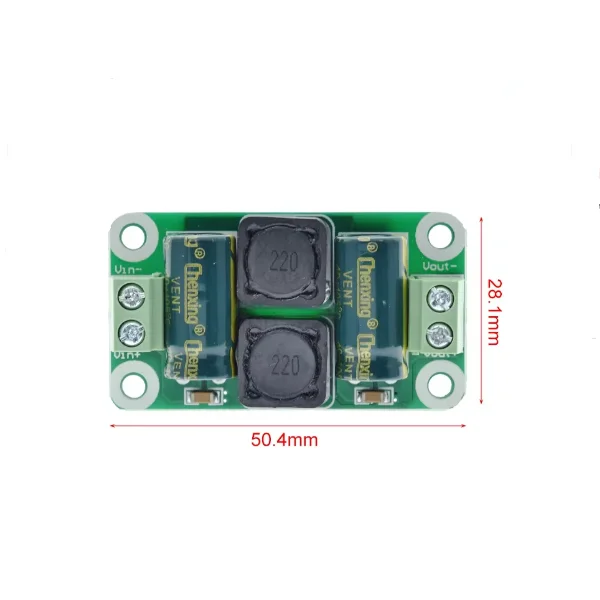 Placa de filtro de potencia CC, amplificador Clase D, supresión de interferencias, 0-50V, 4A, placa de filtro de potencia automotriz, módulo de supresión EMI - imagen 2