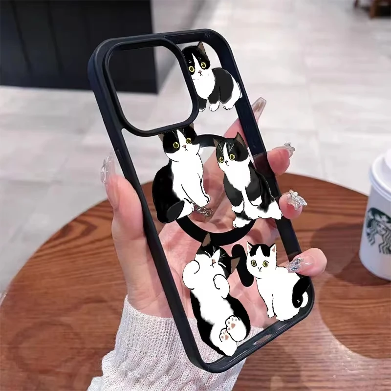 Funda de teléfono acrílica magnética Tiny Rose para iPhone 15 14 16 17 Pro Max 13 12 11 Plus 17 Air funda protectora de cuerpo de cobertura completa - imagen 5