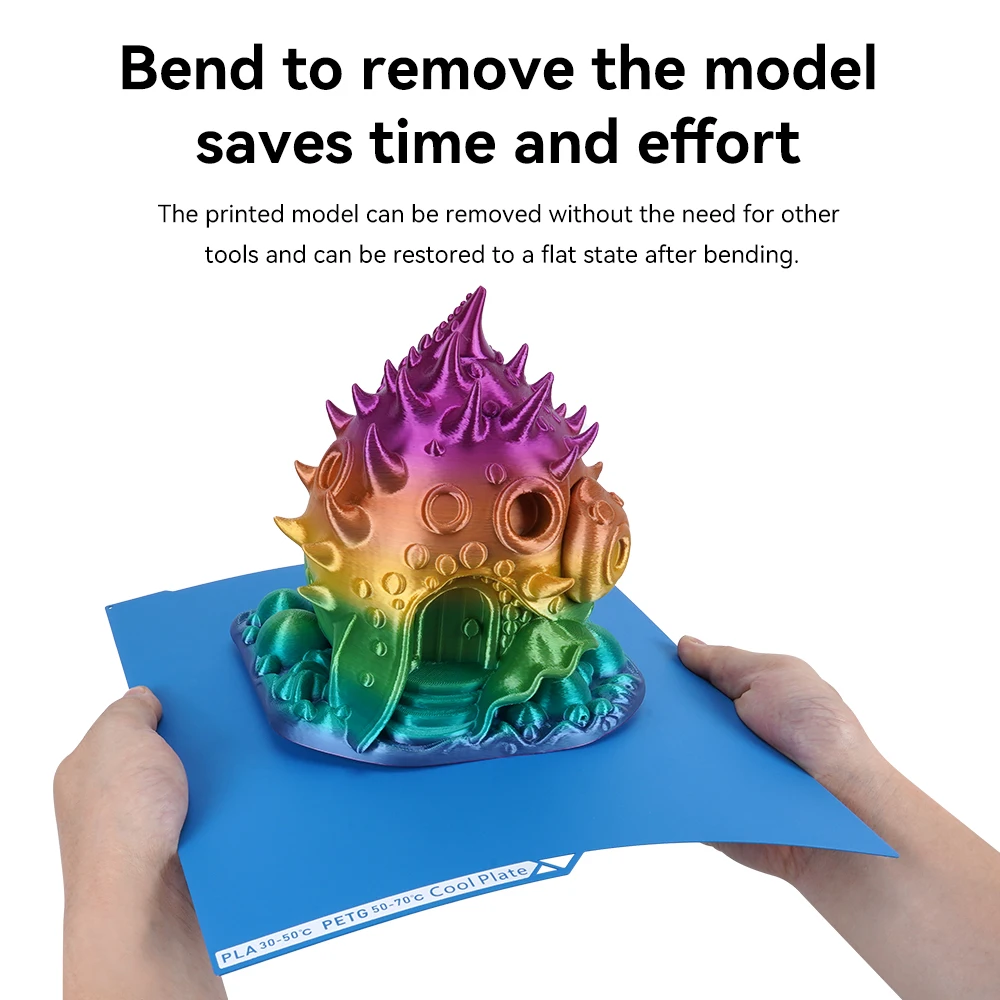 Para Anycubic Kobra 3 placa fría 255x268mm Kobra 3 placa de construcción de impresión de doble cara cama térmica de baja temperatura piezas de impresora 3D - imagen 5