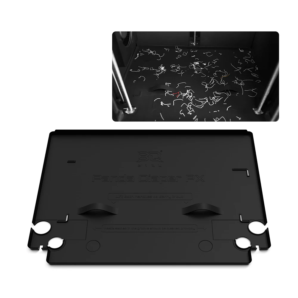 BlQU Panda pañal de silicona moldeado de precisión manijas integradas bordes elevados actualización para Bambu Lab P1 X1 H2D H2S ELEGOO P2S - imagen 3