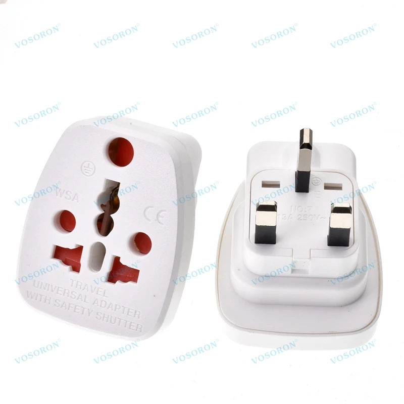 13A Sudáfrica 3 pines Universal a Reino Unido Gran Bretaña Qatar Maldivas enchufe adaptador toma de corriente convertidor de viaje suizo India UE AU Reino Unido EE. UU. - imagen 5