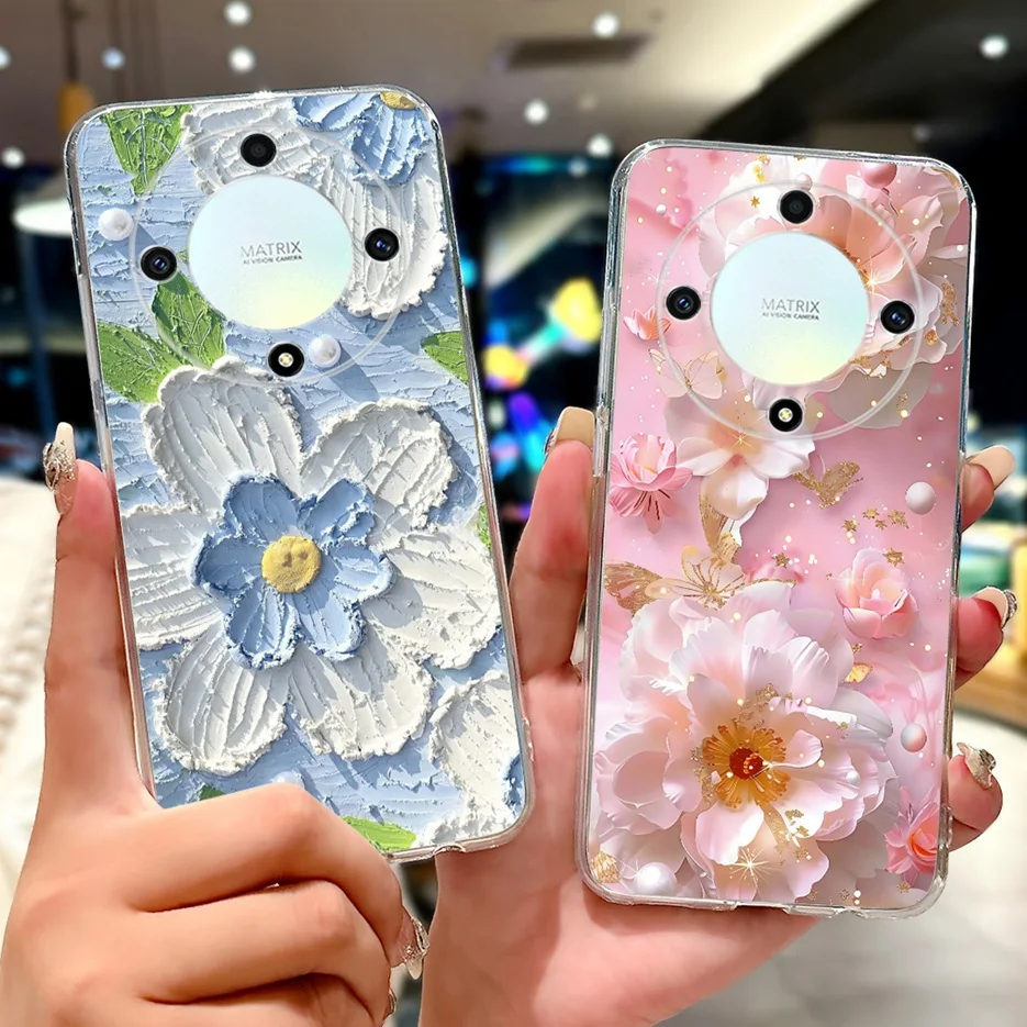 Para Honor X9a funda Magic5 Lite Popular funda pintada de lujo funda de teléfono suave y delgada para Honor Magic 5 Lite HonorX9a bolsas de cubierta trasera - imagen 4