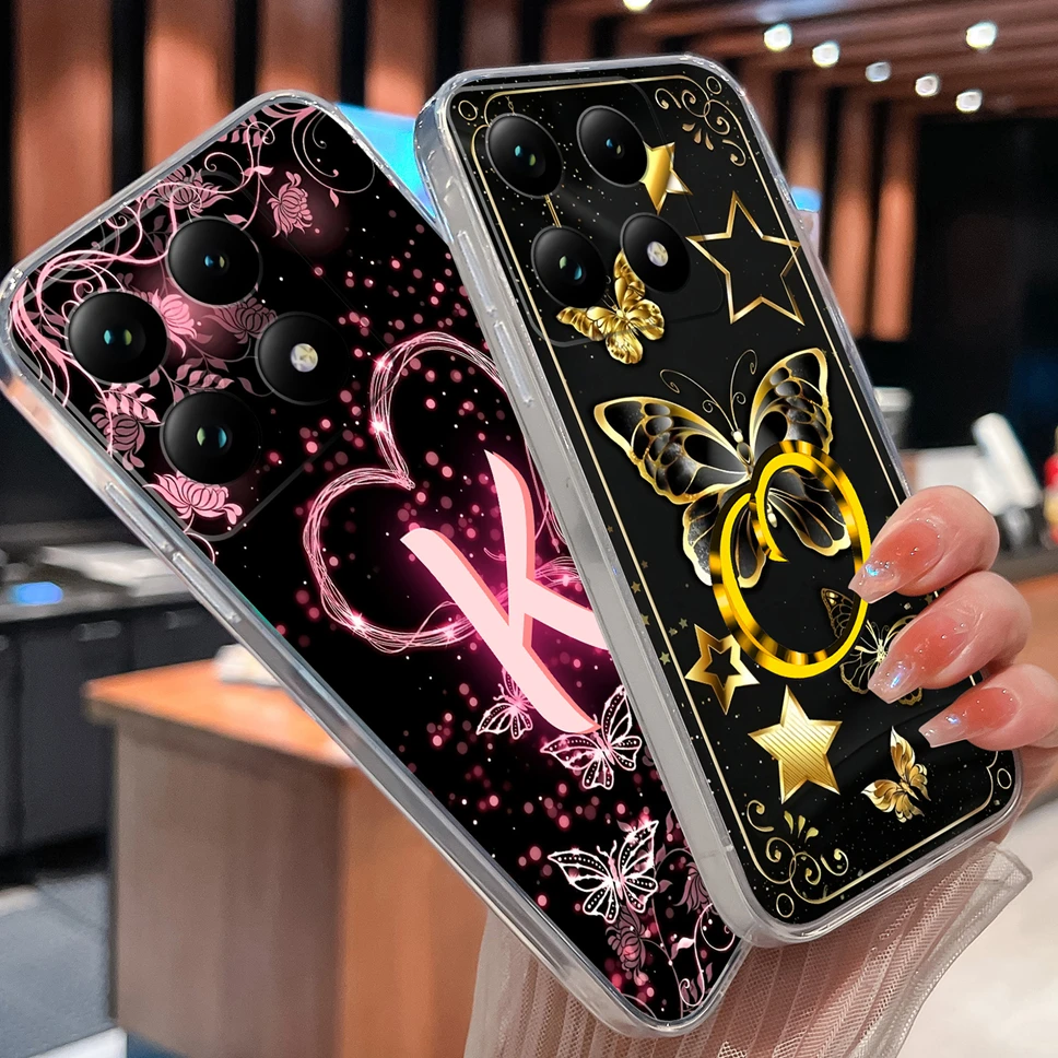 Para Xiaomi 15T 14T Pro funda de teléfono letras únicas de corazón suave TPU silicona parachoques ligero para Xiaomi15T 14 T cubierta protectora - imagen 2