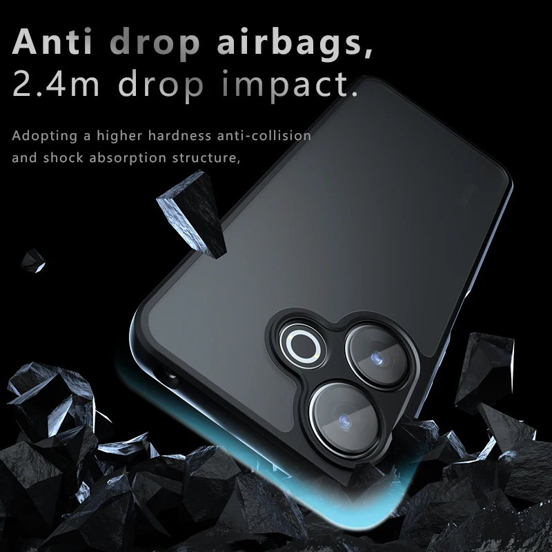 Para Xiaomi Redmi13 Redmi 13 4G Funda trasera para teléfono Airbag a prueba de golpes protección anticaída antihuellas mate Funda Coque - imagen 4