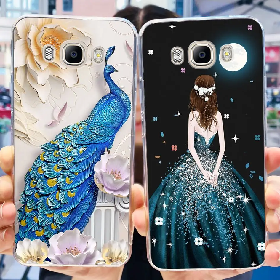 Para Samsung Galaxy J7 2016 J710F Funda Popular de silicona transparente con flores para Samsung J5 2016 J510F J7 2015 J700F J 7 Funda - imagen 4