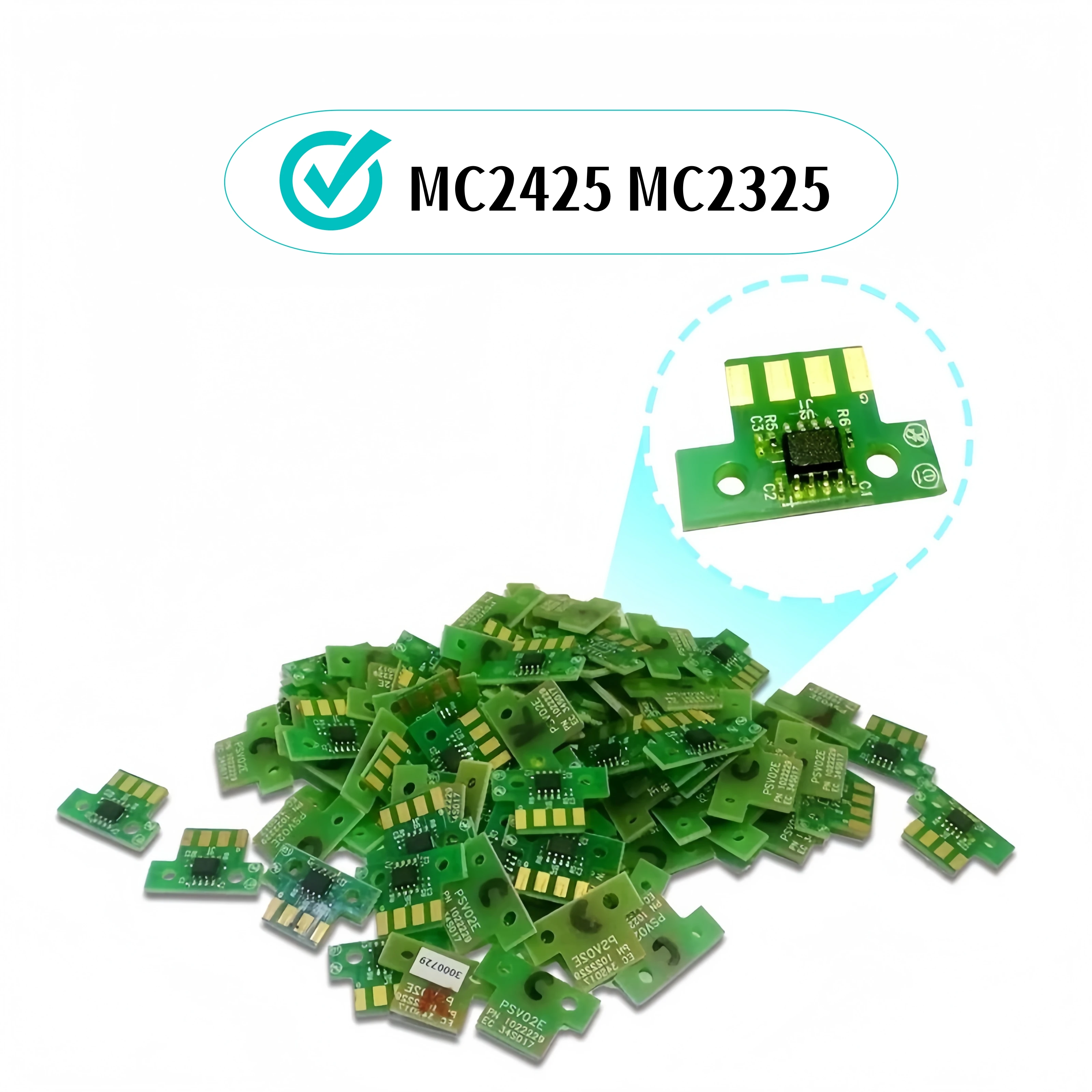 1 Juego de cartuchos de tóner C231HK0 C231HC0 C231HM0 C231HY0 para Lexmark C2325 MC2325 C2425 MC2425 C2535 MC2640 Chip de cartucho de tóner