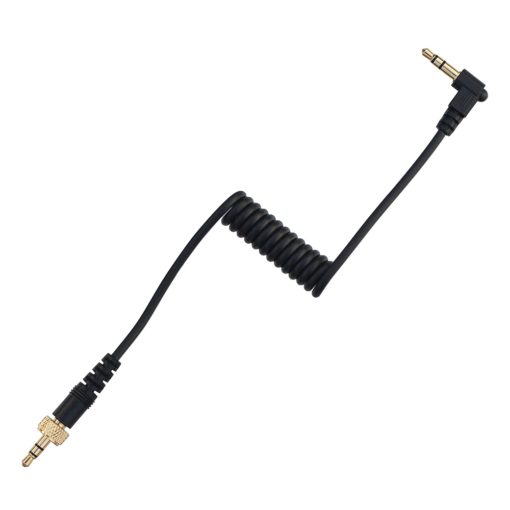 TRS a TRS Cable de audio de micrófono en espiral con resorte de 3,5 mm con hebilla conectada a la cámara SLR para SONY UWP-D11/UWP-D21, D12, V1, P03 - imagen 5