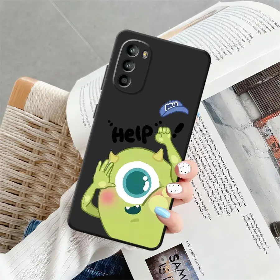 Funda de teléfono suave negra de dibujos animados de Disney Monsters Inc para Motorola Mot G51 G73 G22 Edge40 G60s Edge 20 Pro 30 Lite G50 G71 G32 - imagen 2