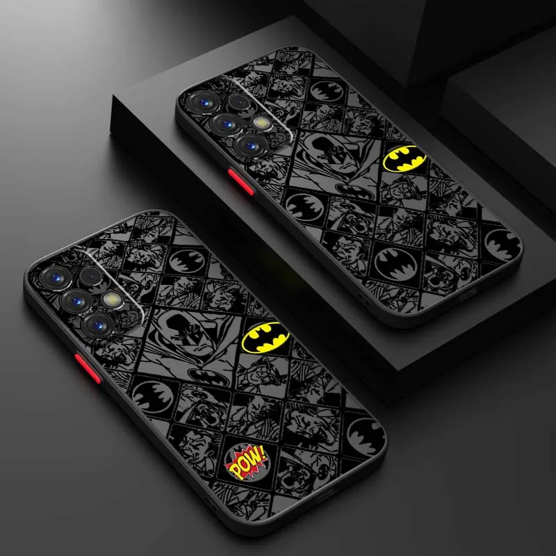 B-Batman Logo Popular Cool para Samsung A73 A72 A71 A55 A54 A53 A52 A51 A35 A25 A15 A14 5G funda de teléfono translúcida esmerilada - imagen 4