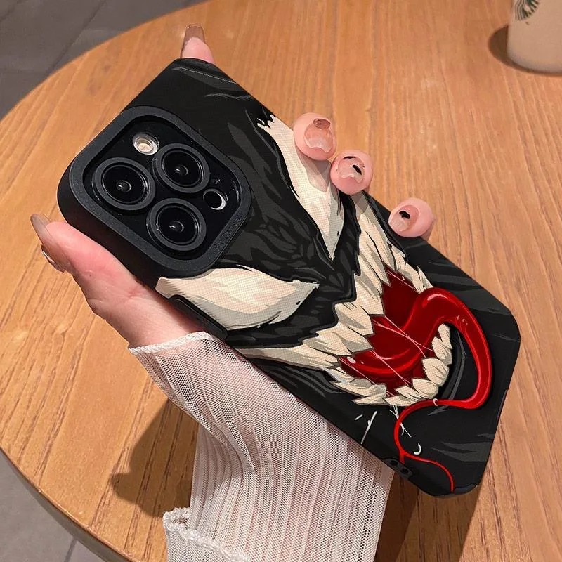 Nueva Cool Ins película venoms 3 pupila funda de teléfono de pantalla completa para iPhone 16 15 14 13 12 11 X XR Xs SE2 SE 8 7 Plus Pro Max Mini - imagen 5