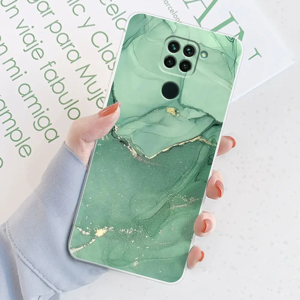 Para Xiaomi Redmi Note 9 funda para Redmi Note 9 lindas fundas transparentes de mármol para Redmi Note 9 bolsas de parachoques de teléfono transparentes de silicona - imagen 5