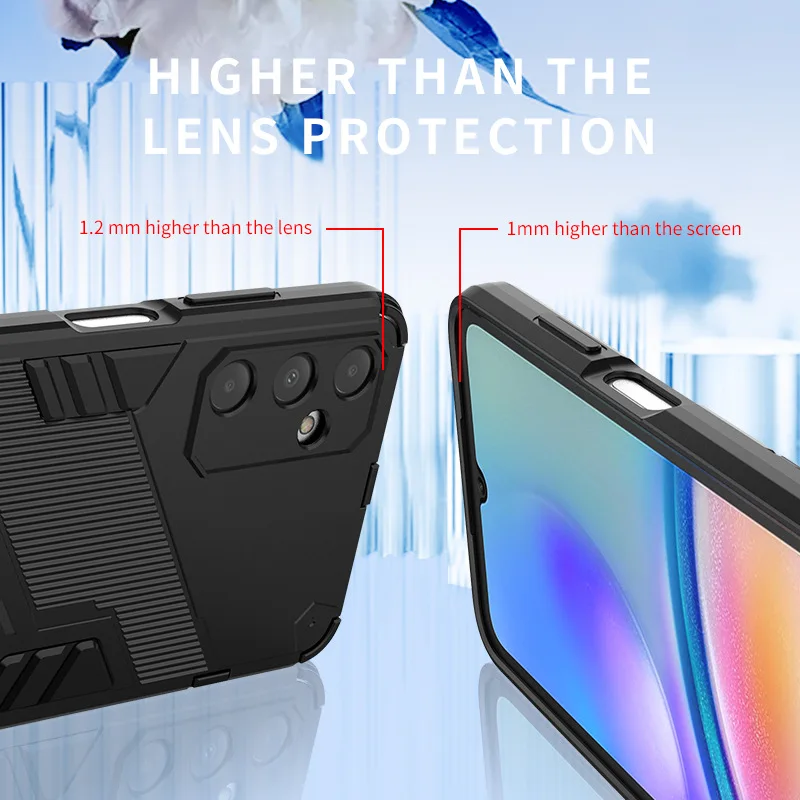 Funda de teléfono a prueba de golpes para Samsung Galaxy A04S, A13, 4G, 5G, armadura para SM-A047F, A135, A136, protección anticaída, soporte trasero - imagen 5