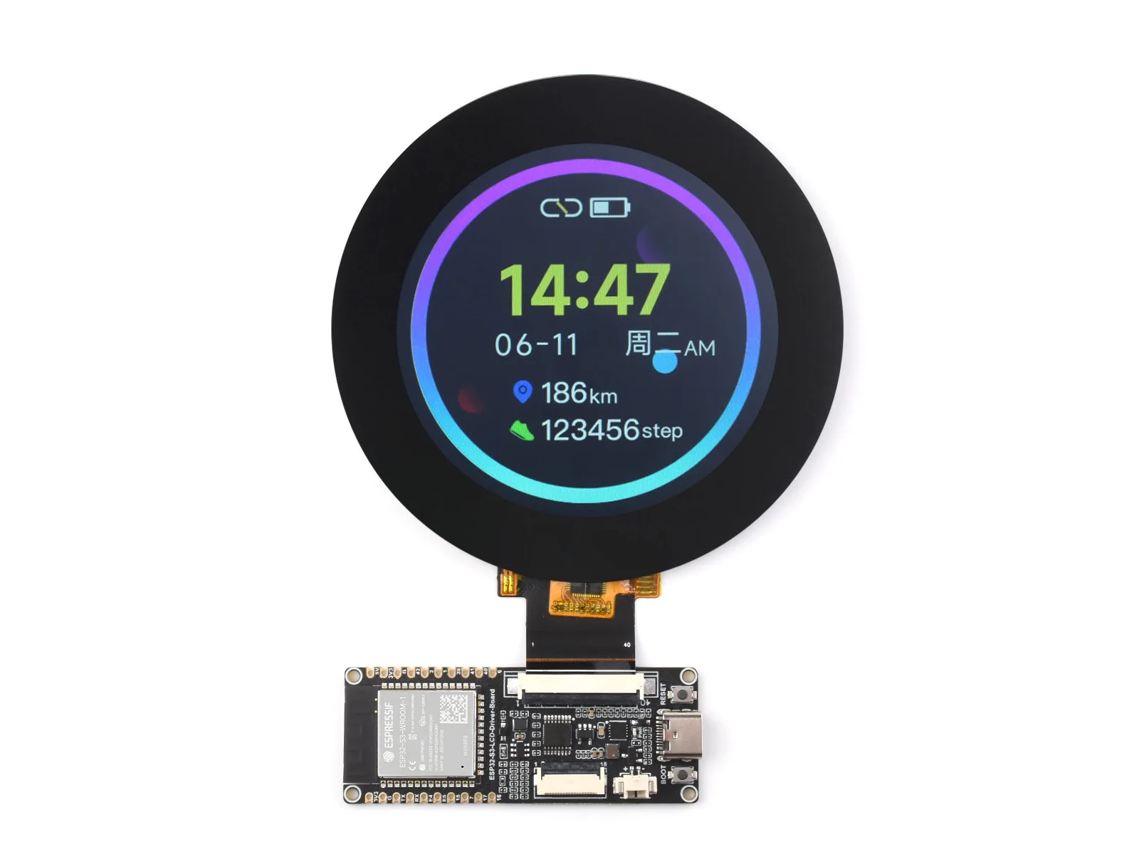 Placa controladora LCD RGB ESP32-S3, 2,1 pulgadas, 2,8 pulgadas, 4,0 pulgadas, módulo de pantalla táctil redonda RGB, WiFi y Bluetooth, desarrollo HMI LVGL GUI - imagen 3