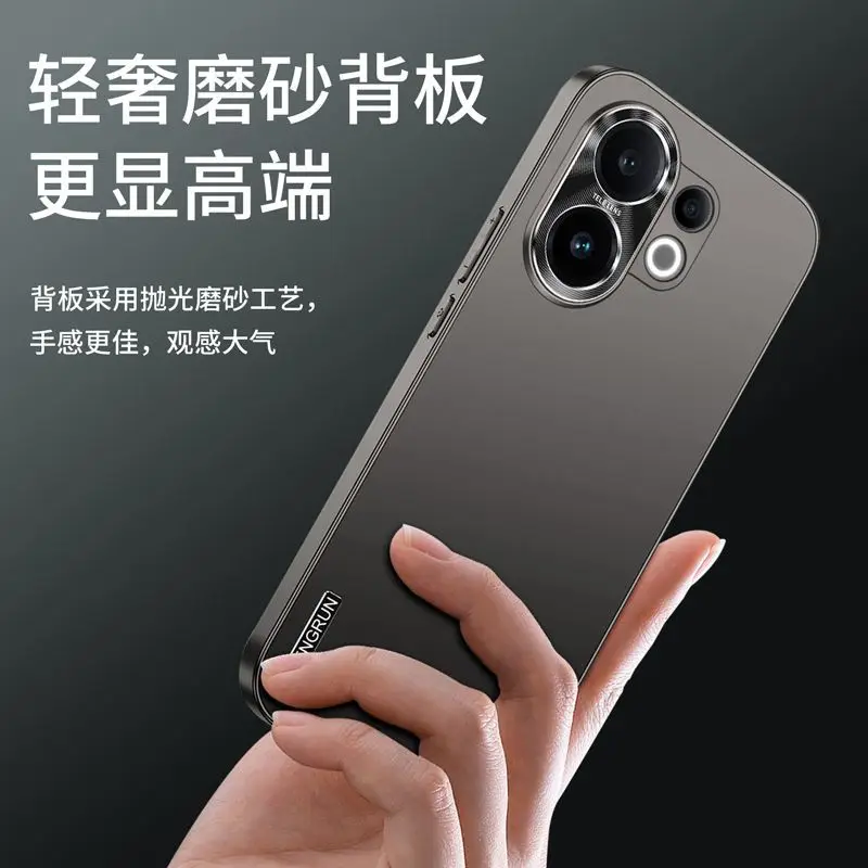 Funda mate para VIVO X200 FE S30 Pro Mini antideslizante disipación de calor lente de Metal anticaída cubierta de PC para VIVO X200 FE parachoques - imagen 3