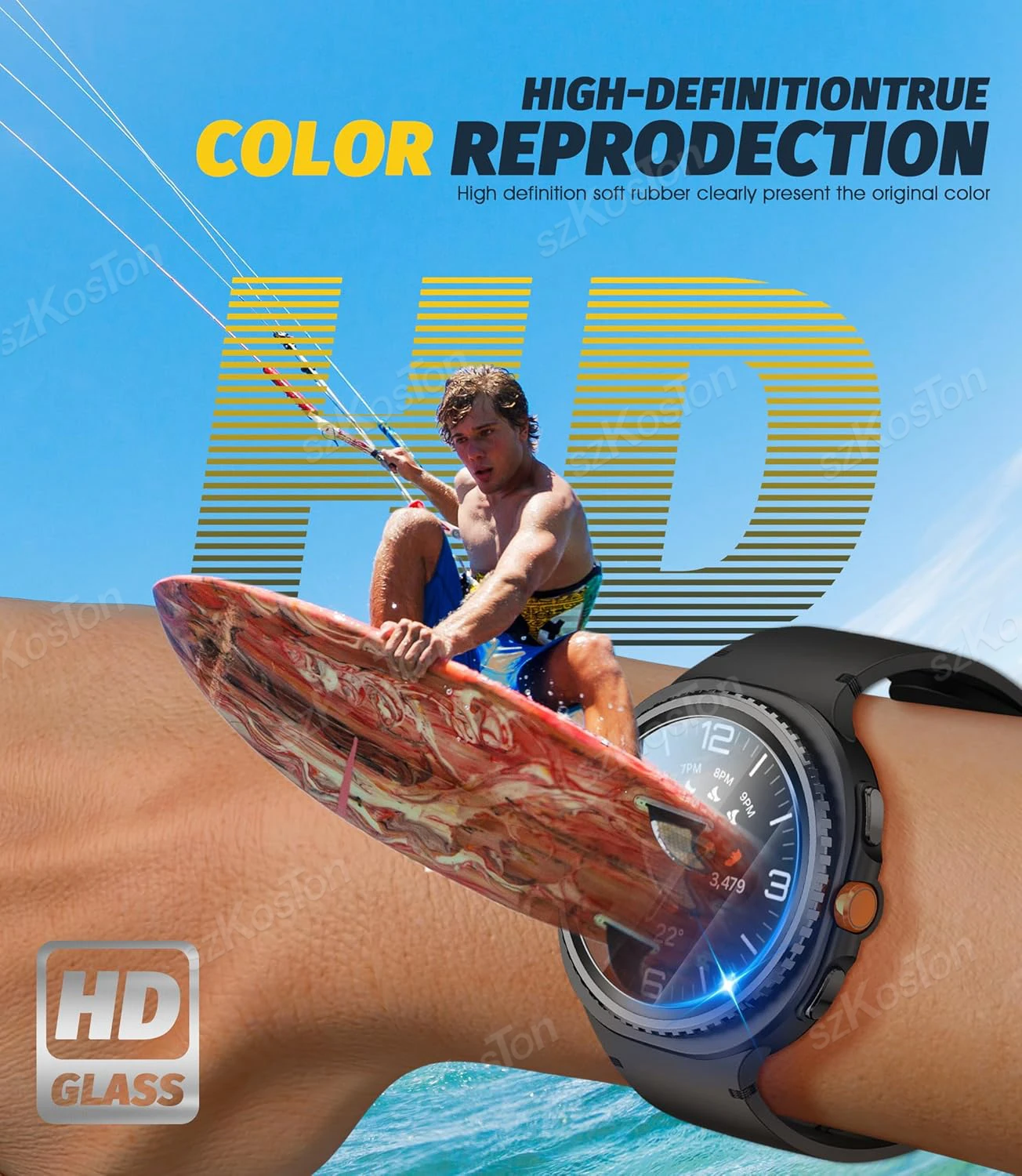 Protector de pantalla de 3 uds para Galaxy Watch8 40mm/44mm y Watch 8 Classic 46mm vidrio templado antiarañazos para Galaxy Watch Ultra 47mm - imagen 4