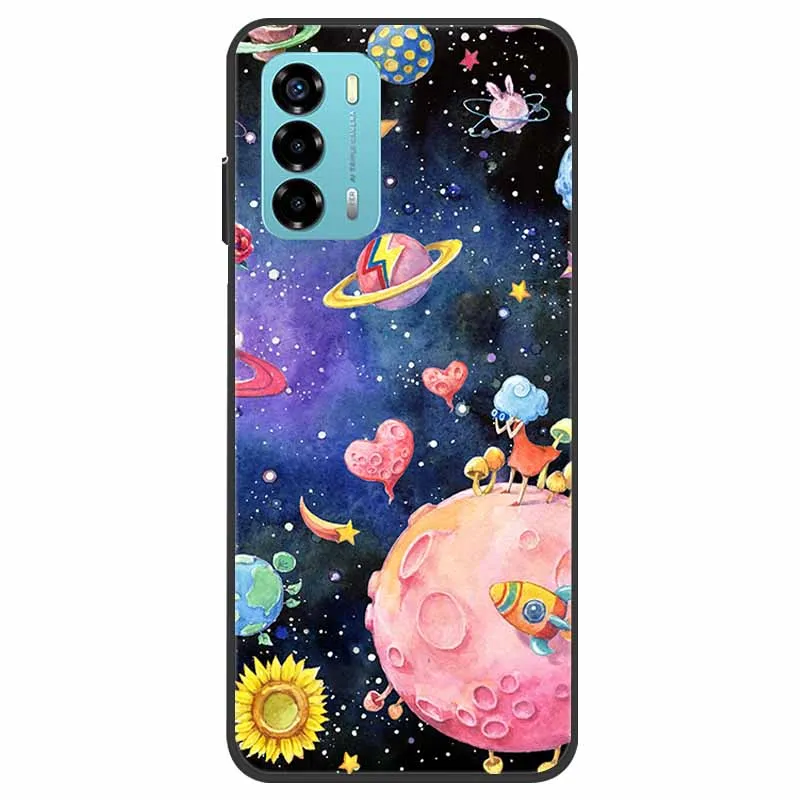 Funda de silicona TPU suave para ZTE Blade V40 Vita, carcasa de mármol negro con flor, parachoques, fundas de teléfono para ZTE V 40 Vita / Blade V40 Vita - imagen 5