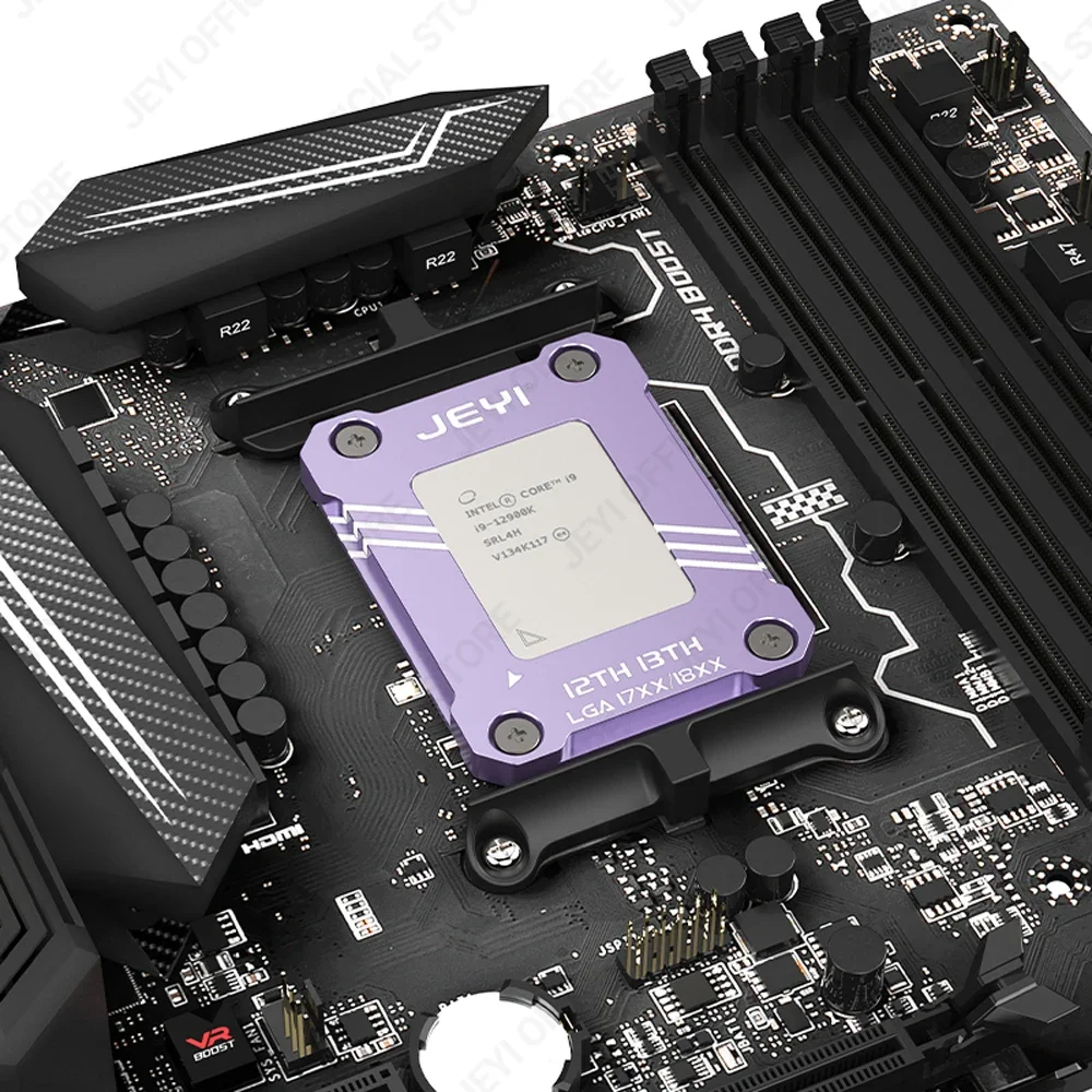 Soporte Anti-Flexión CPU JEYI Aluminio – Compatible Intel LGA1700 12ª/13ª Gen