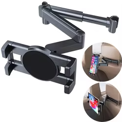Soporte Tableta Reposacabezas Coche Universal 4-13" Rotación 360º Brazo Largo