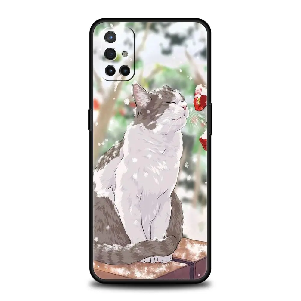 Funda de teléfono con diseño de gatos para OnePlus, carcasa suave de silicona negra para OnePlus 10, 9, 8, 7T Pro, 9RT, 9R, 8T, Nord N100, N200, N10, CE 2, 5G, Z - imagen 5