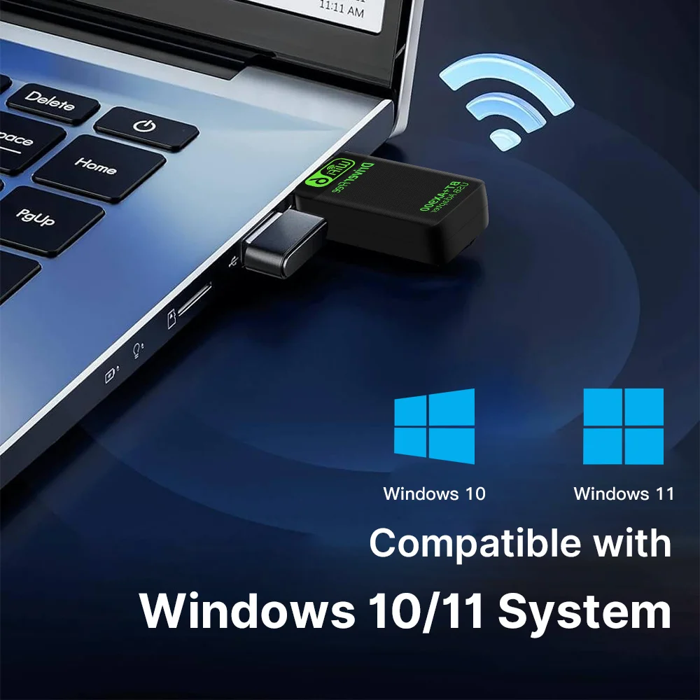 WiFi 6 AX900 BT 5,4 USB WiFi adaptador USB WiFi Dongle Bluetooth 5,4 banda Dual 2,4G/5GHz para Win10/11 portátil de escritorio - imagen 5