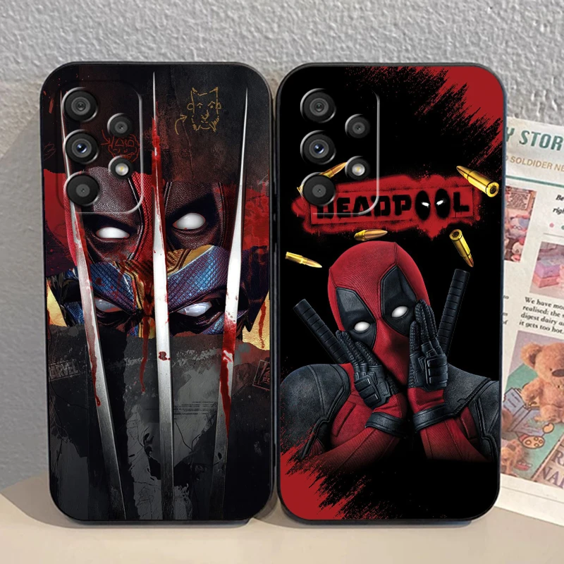 Marvel Lobezno Deadpool Love para Samsung, A53, A52, A33, A32, A51, A71, A21S, A13, A73, A55, A22, A23, A35, A72, A54, A12, 5G, negro, TPU - imagen 2