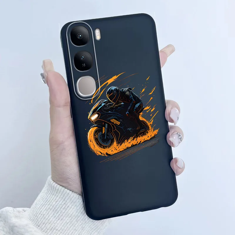 Funda para Vivo V40 Lite V40SE Y200 Y300 Funda diseño de niña de las flores Funda trasera suave para Vivo V 40 Lite 4G 5G V40 SE 80W fundas de teléfono - imagen 4