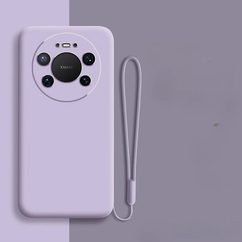 Funda de teléfono de silicona líquida para Huawei Mate 80 Pro Max, carcasa mate para Mate80 80pro, correa de parachoques a prueba de golpes, funda trasera de armadura - imagen 2