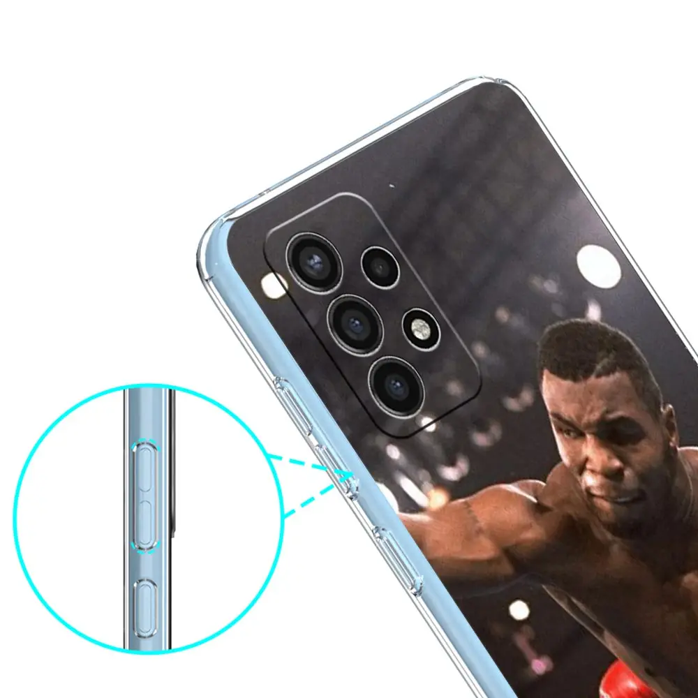 Funda para Samsung Galaxy A13 A23 A33 A53 A73 5G A51 A71 A21S A12 A11 A31 A41 A01 A03s A52 A32 A22 cubierta transparente Mike Tyson Boxer - imagen 5