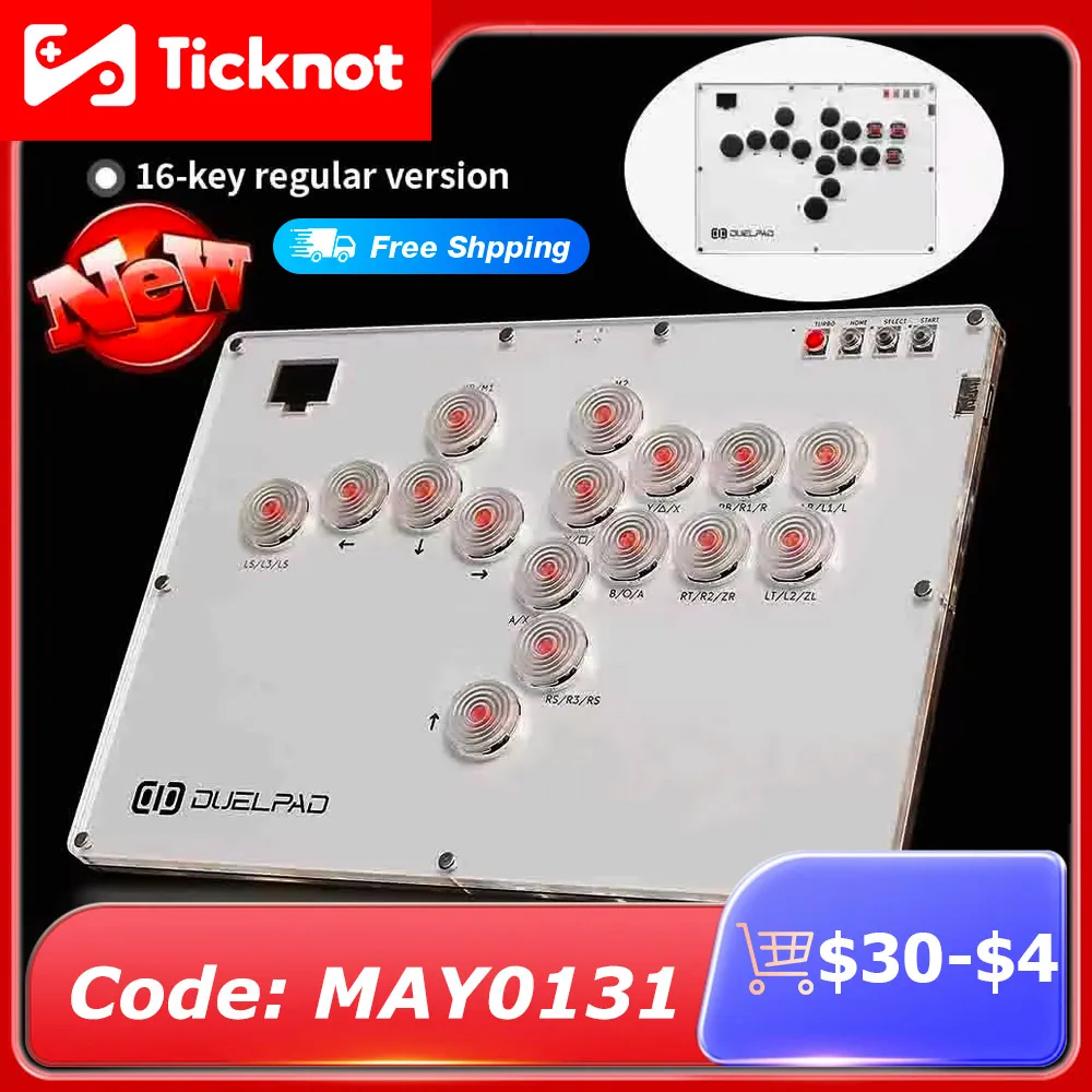 Duelpad-mando sin cables para PS5, Joystick de lucha, Joystick de Pico GP2040-CE para PC/Xbox/PS4/Switch - imagen 2