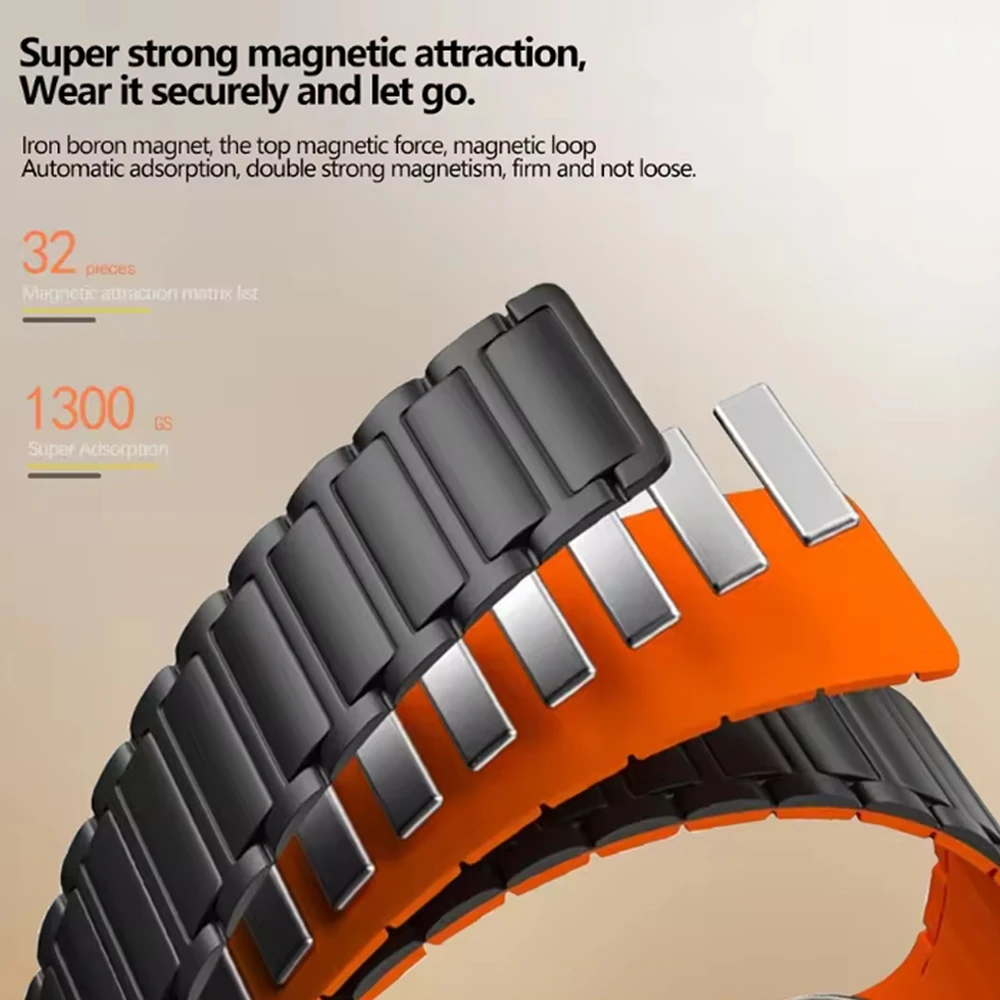 Nueva correa magnética para Samsung Galaxy Watch 8 Band 40mm 44mm pulsera deportiva de silicona para Galaxy Watch 8 Classic 46mm Accesorios - imagen 4