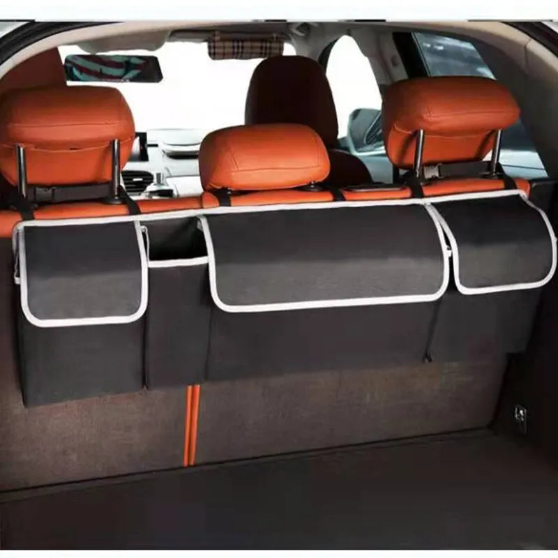 Organizador de maletero de coche, bolsa de almacenamiento para asiento trasero, organizadores Oxford multiusos de alta capacidad para respaldo de asiento de coche, Interior de automóvil - imagen 2