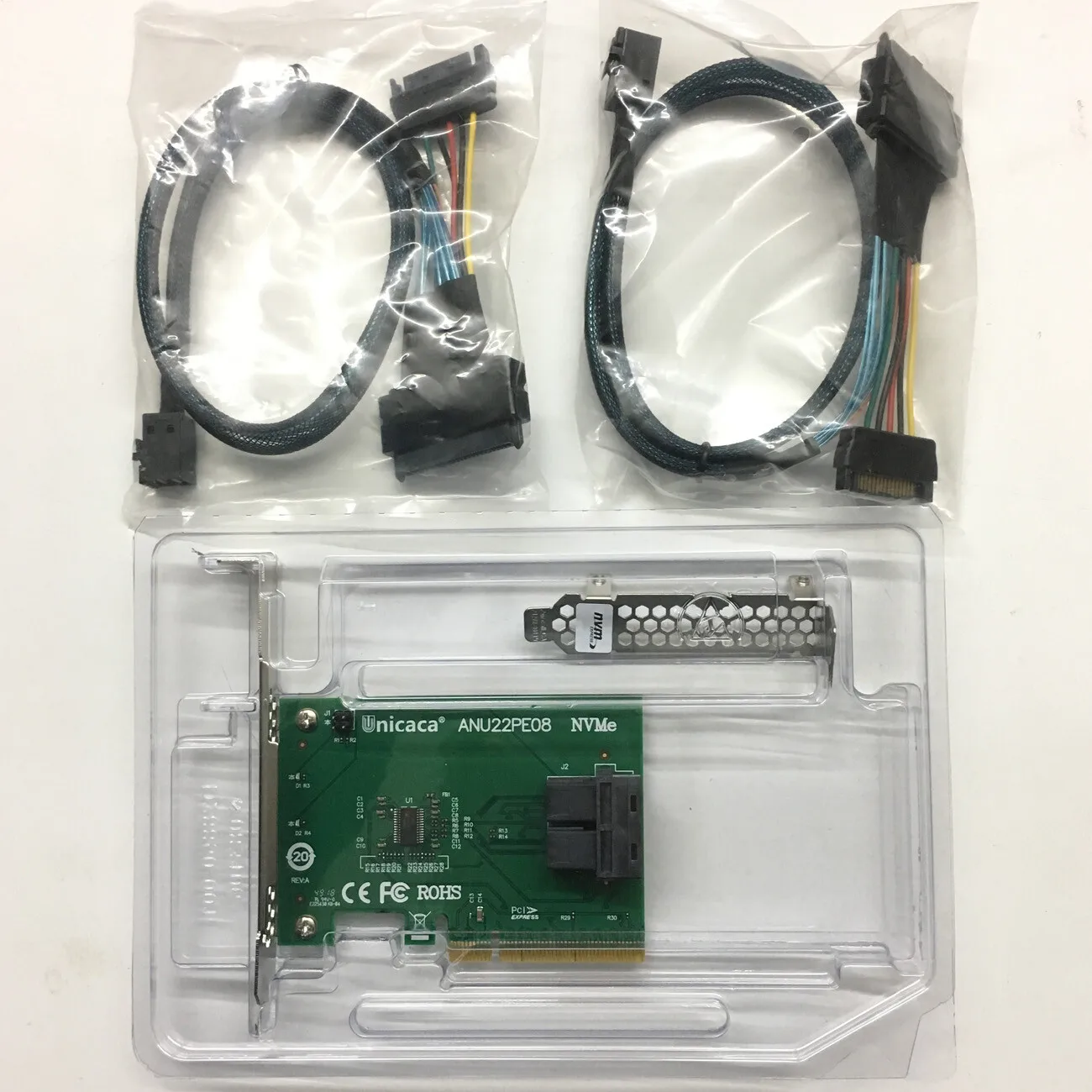 U.2 NVMe SSD SFF8643 a SFF-8639 NVMe U.2 con cable PCIe x8 Adaptador de puerto dual